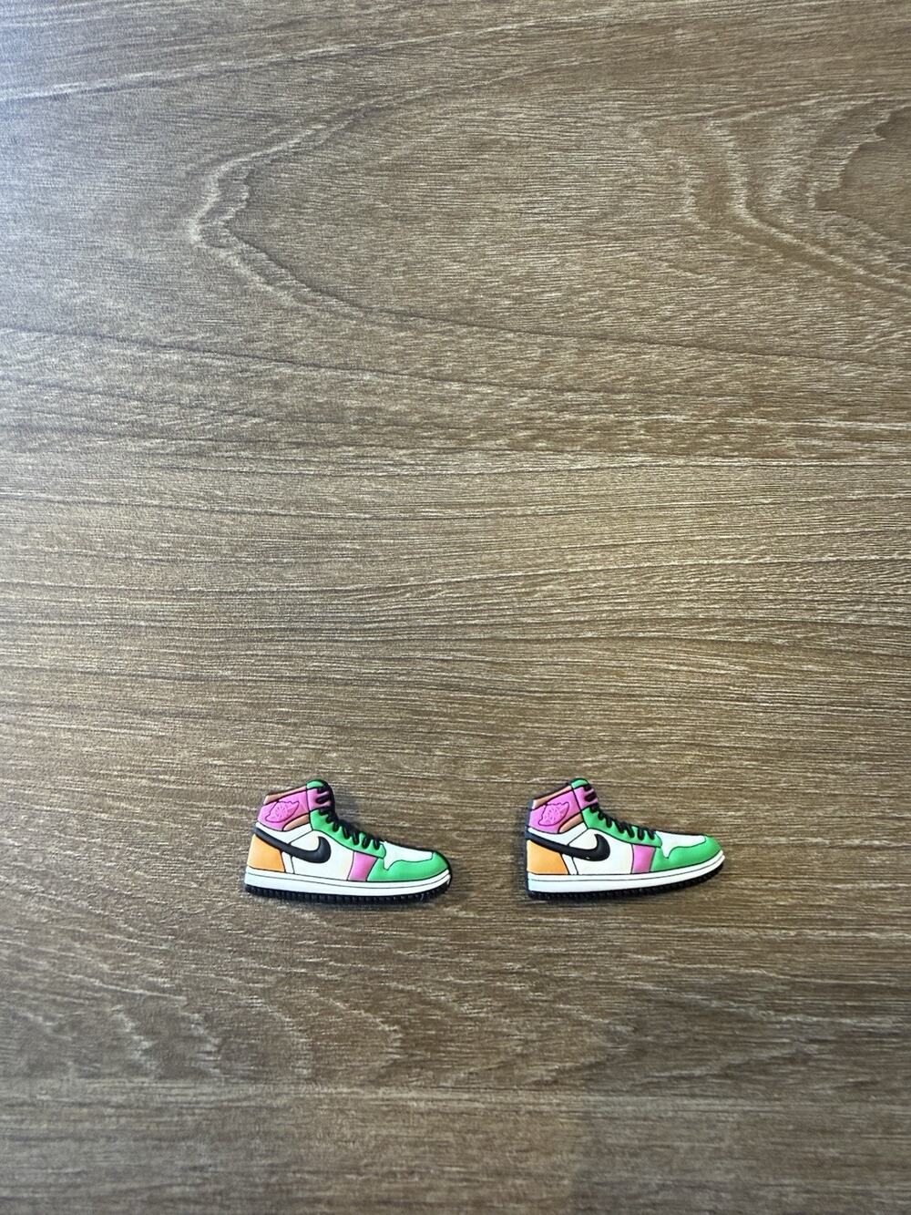 2pc Air Jordan 1 Bio Hack High Top Sneaker Croc Charms Jibbitz Pair Kicks Pins
